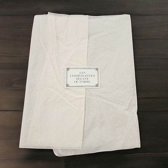 SEZANE Blue Paper Gift Bag Tissue Wrap for Scarf Pouch Purse Wrapping France - Picture 4 of 10